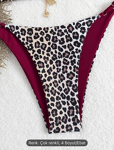 m Beden Leoparlı kadın bikini takımı TEMU