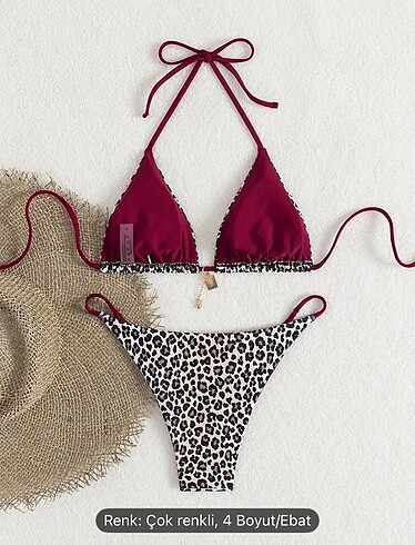 Diğer Leoparlı kadın bikini takımı TEMU