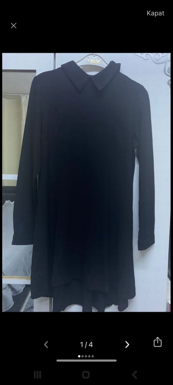 Siyah Uzun Kollu Tunik - Görsel 2