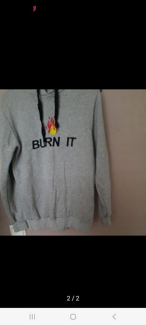 Gri Uzun Kollu Street Wear Sweatshirt - Görsel 2