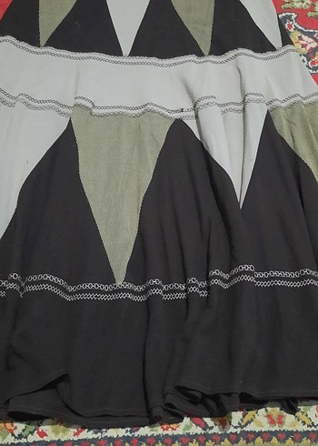 Bohem Tarzı Uzun Desenli Kadın Etek - Görsel 4