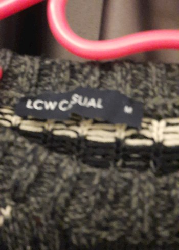 Gri Desenli Triko Kadın Kazak - Görsel 3