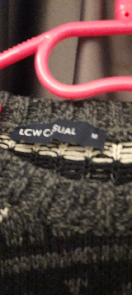 Gri Desenli Triko Kadın Kazak - Görsel 3