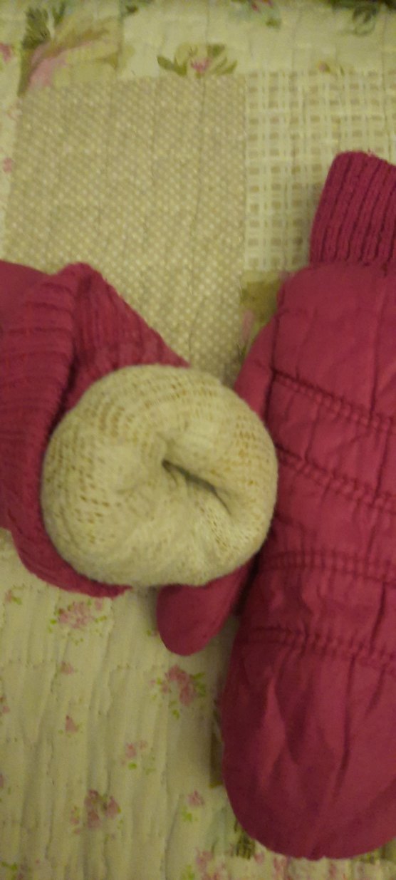 Kız Çocuk Pembe Örme Eldiven - Görsel 3