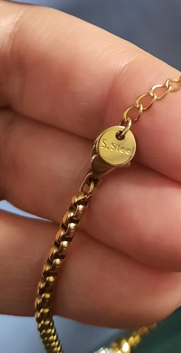 Renkli İşlemeli Altın Renk Boncuklu Bileklik - Görsel 3