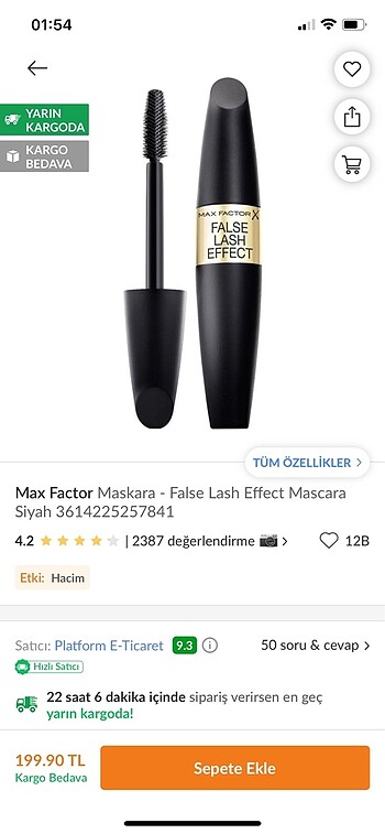 Lash effect maskara