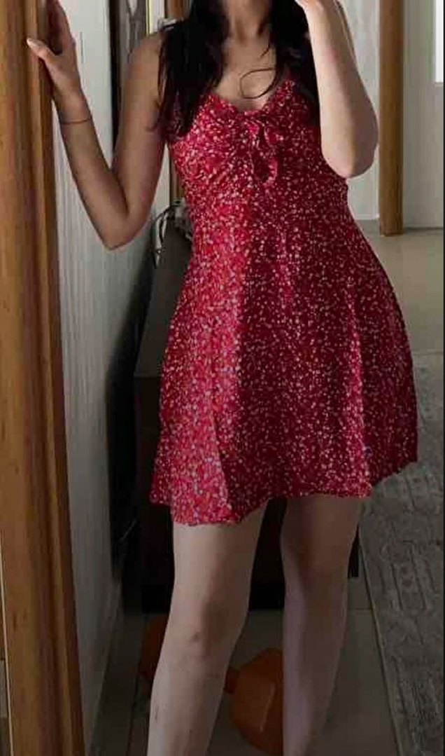 trendyolmilla Kırmızı Mini İnce Askılı Elbise - Görsel 5