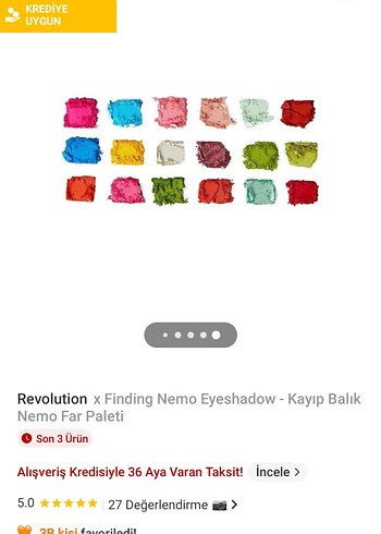 Revolution x Finding Nemo Çok Renkli Far Paleti - Görsel 5