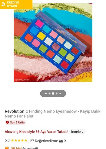 Revolution x Finding Nemo Çok Renkli Far Paleti - Görsel 3