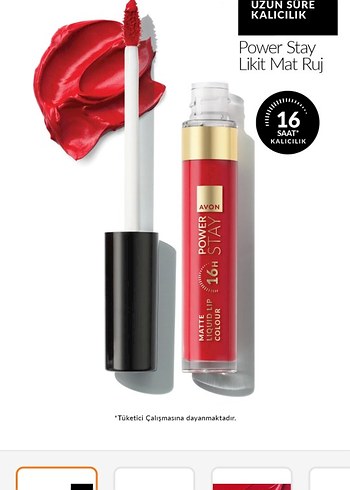 Power Stay Likit Mat Ruj Kırmızı - Görsel 2