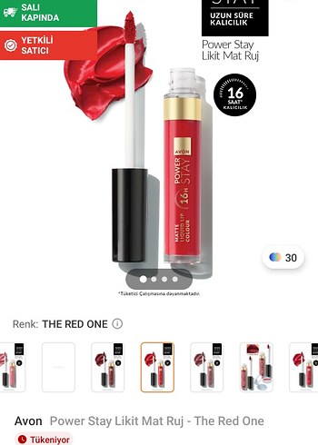 Power Stay Likit Mat Ruj Kırmızı - Görsel 3