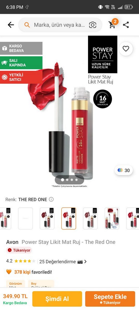 Power Stay Likit Mat Ruj Kırmızı - Görsel 3