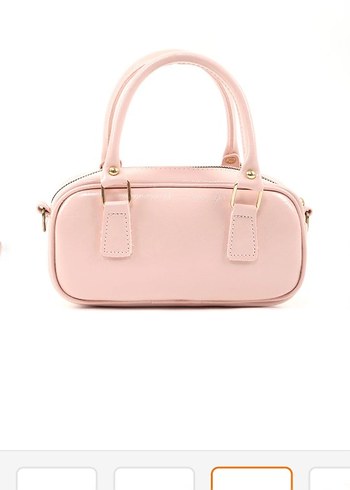 Parlak Pembe Deri Kadın Çanta - Görsel 3