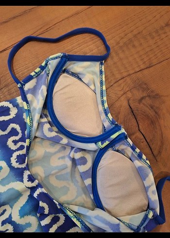 Mavi Bağlamalı Bohem Kadın Mayo - Görsel 5