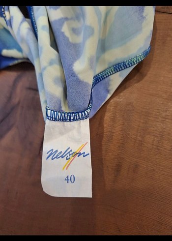 Mavi Bağlamalı Bohem Kadın Mayo - Görsel 8