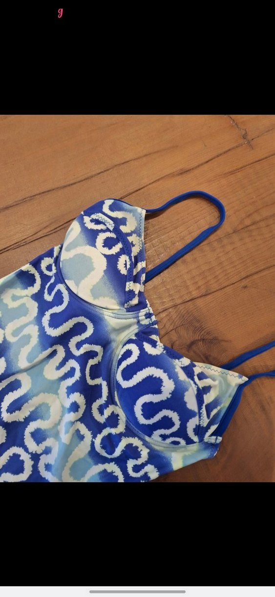 Mavi Bağlamalı Bohem Kadın Mayo - Görsel 3