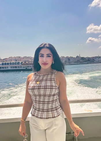 Kareli Kolsuz Mini Bluz