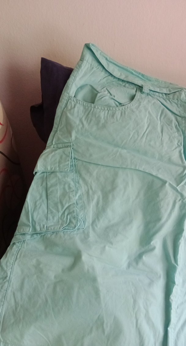 Turkuaz Beli Kemerli Midi Eteği - Görsel 2