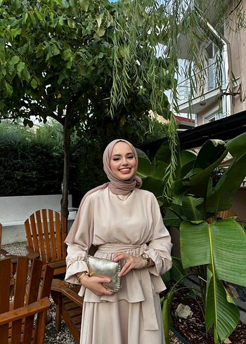 Bordo Uzun Kollu Salaş Kadın etekli kemerli takım - Görsel 6