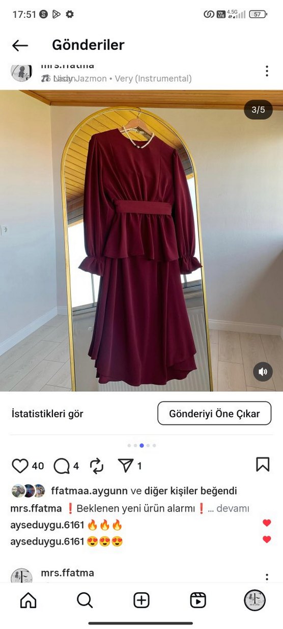 Bordo Uzun Kollu Salaş Kadın etekli kemerli takım - Görsel 3