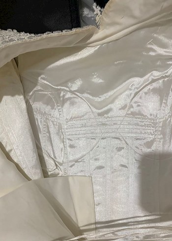 Uzun Kollu Beyaz Helen Model Gelinlik - Görsel 5