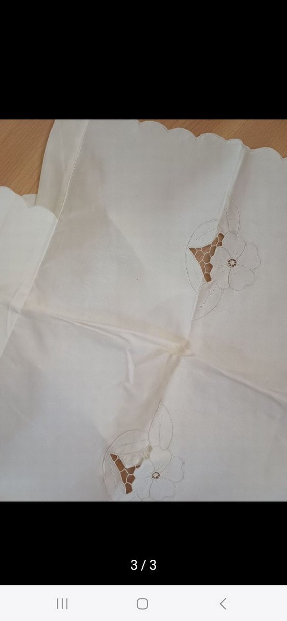 Beyaz işi işlemeli Mutfak Önlüğü - Görsel 3