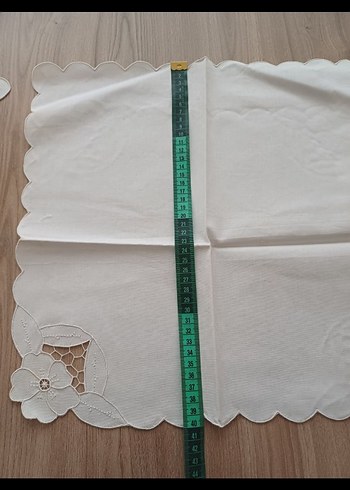 13 PARÇA BEYAZ İŞİ KARE ÖRTÜLER (ADET FİYATI ) - Görsel 5