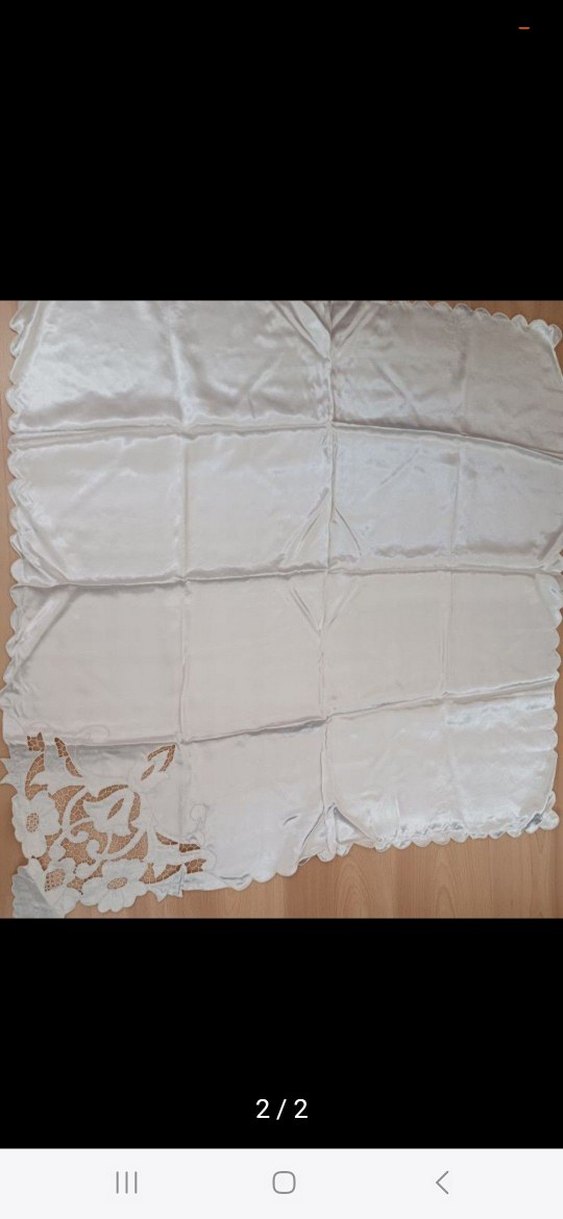 BEYAZ İŞİ KARE ÖRTÜ - Görsel 2