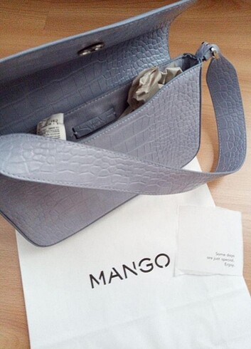 Beden mor Renk MANGO OMUZ ÇANTASI