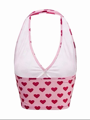 Sheinside Shein kalpli crop pembe