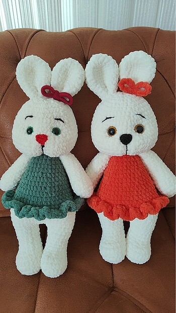 Oyun ve uyku arkadaşı amigurumi tavşanlar