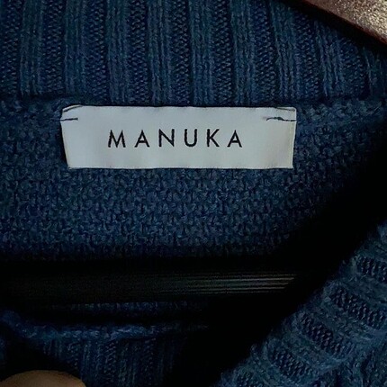 42 Beden mavi Renk Manuka kazak mavi balon kol