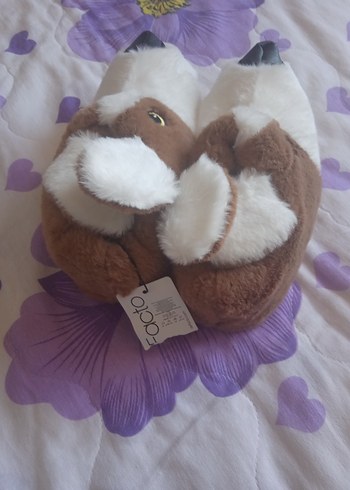 Kahverengi Erkek Çocuk Sıcak Terlik - Görsel 2