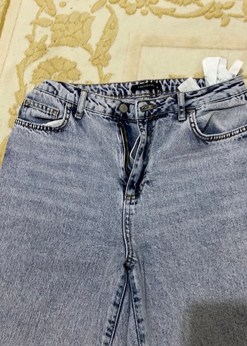 Açık renk Kadın Düğmeli Jean - Görsel 3