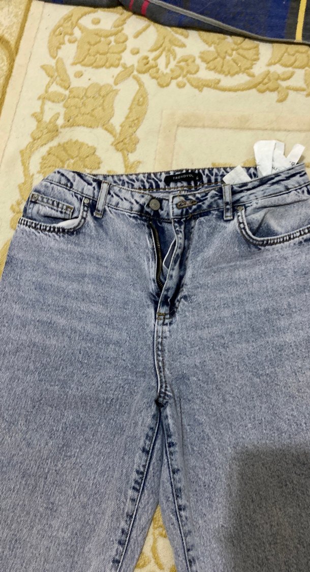 Açık renk Kadın Düğmeli Jean - Görsel 3