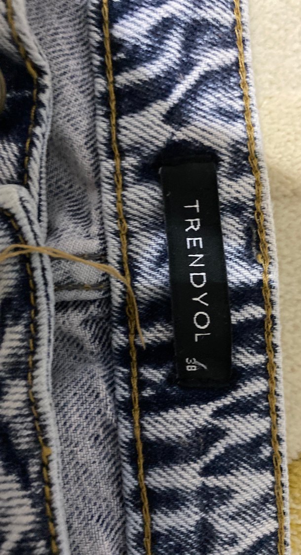 Açık renk Kadın Düğmeli Jean - Görsel 2