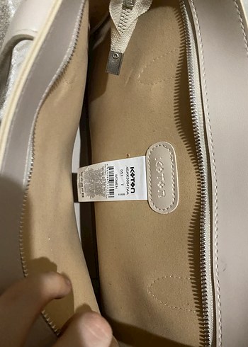 Bej Minimalist Deri Kadın Çanta - Görsel 2