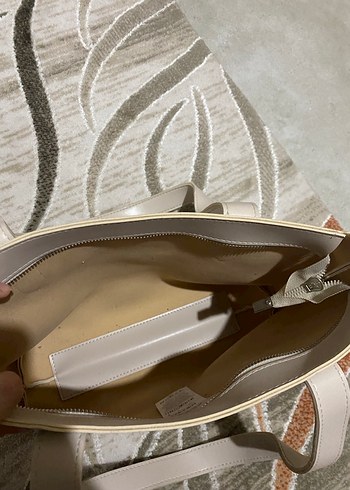 Bej Minimalist Deri Kadın Çanta - Görsel 3