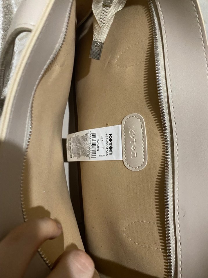 Bej Minimalist Deri Kadın Çanta - Görsel 2