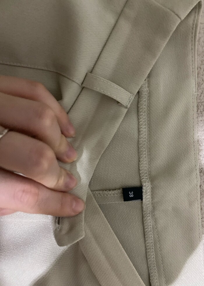 Düz paça kumaş pantolon - Görsel 3