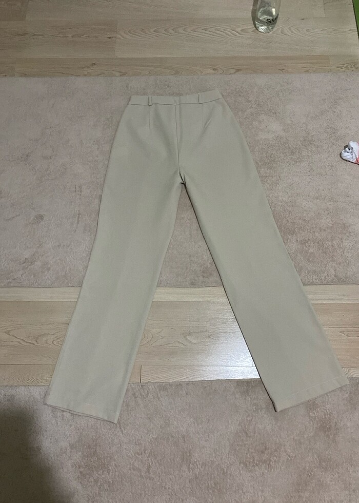 Düz paça kumaş pantolon - Görsel 4