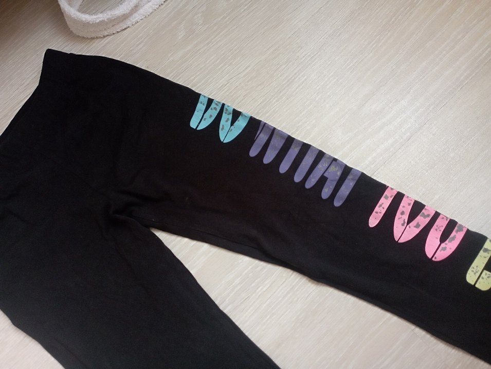 Kız Çocuk Baskılı Sokak Tarzı Tayt - Görsel 2