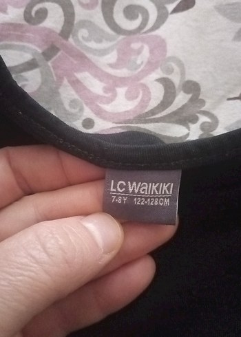 Kız Çocuk Siyah Baskılı Uzun Kollu Tişört - Görsel 3