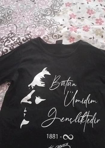 Kız Çocuk Siyah Baskılı Uzun Kollu Tişört - Görsel 2