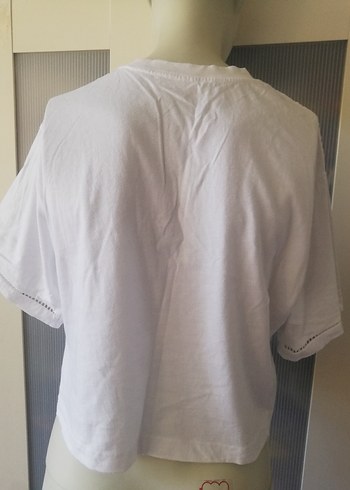 34 Beden beyaz Renk Crop tişört