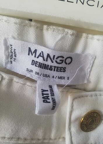 s Beden beyaz Renk Mango pantalon