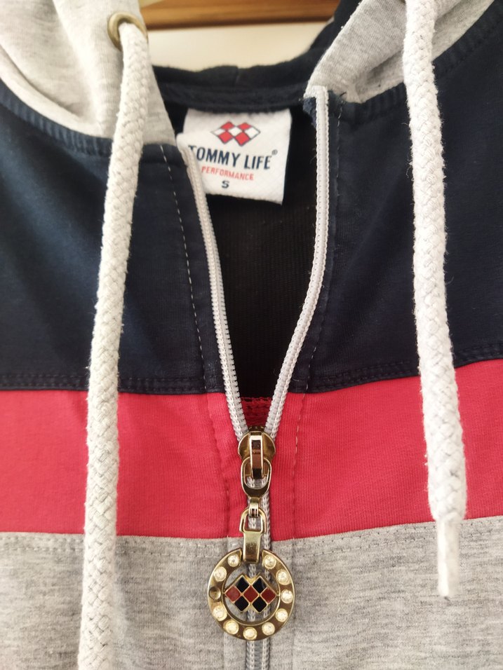 Gri Kapüşonlu Rahat Kesim sweat - Görsel 5