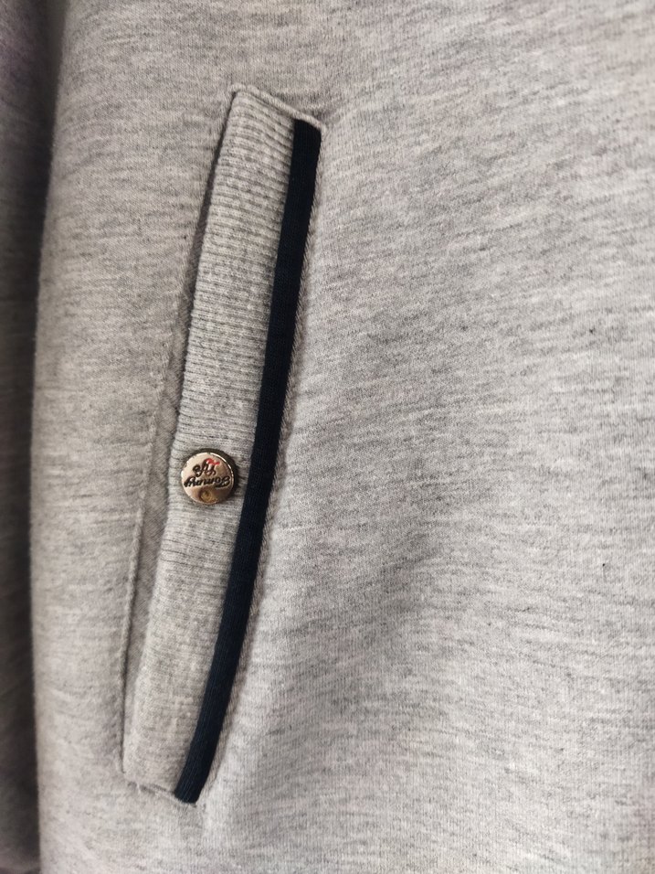 Gri Kapüşonlu Rahat Kesim sweat - Görsel 4