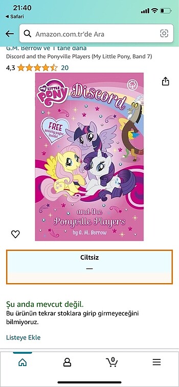  Beden Renk Discord and Ponyville Players