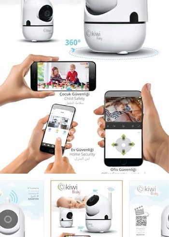 Kiwi Baby Beyaz Bebek Kamerası - Görsel 2